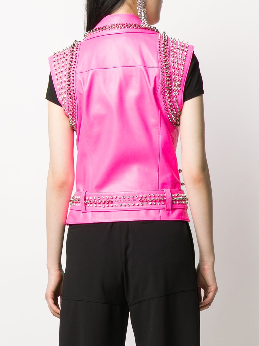 studded fitted vest - 4