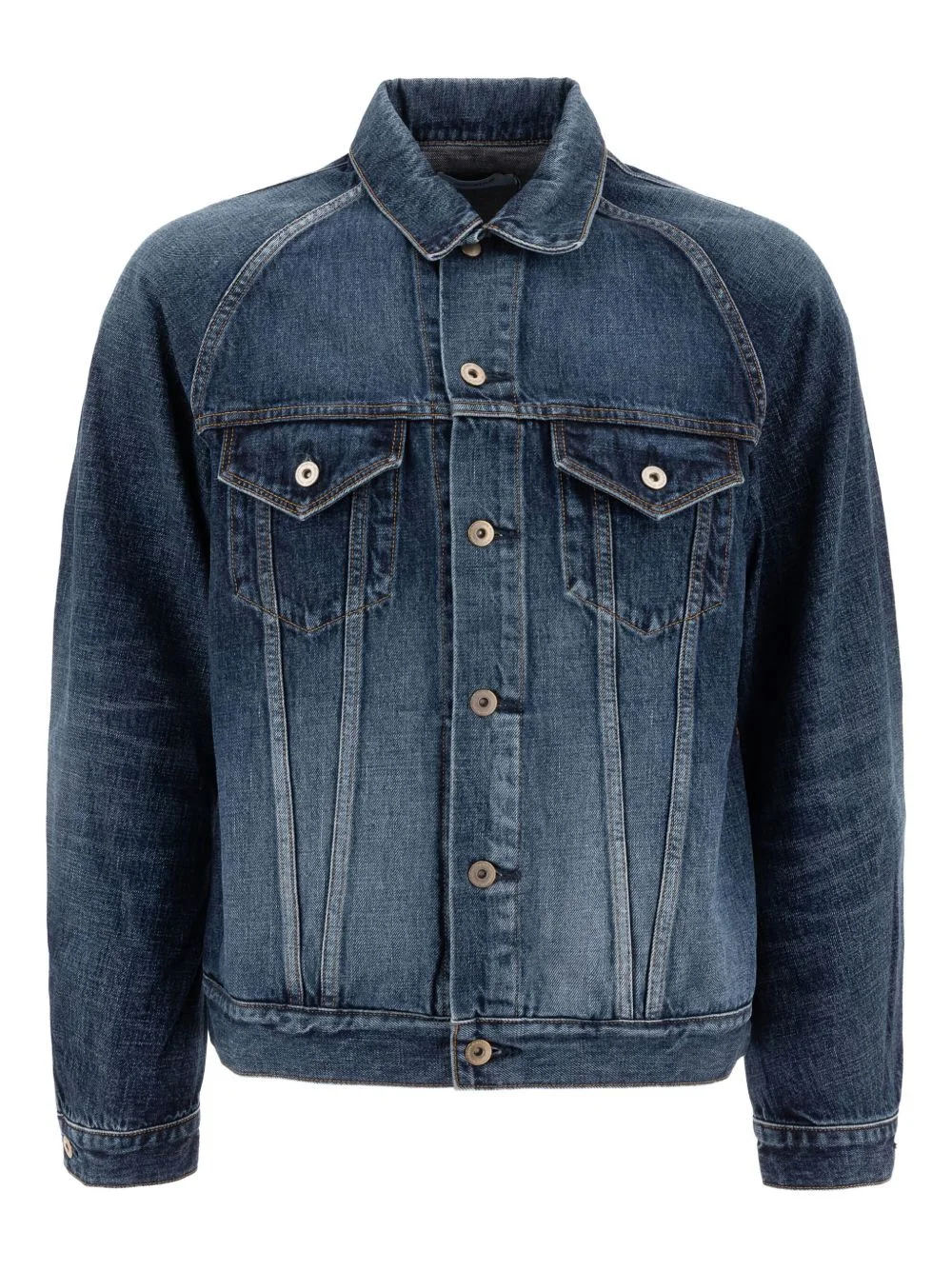 curved-yoke denim jacket - 1