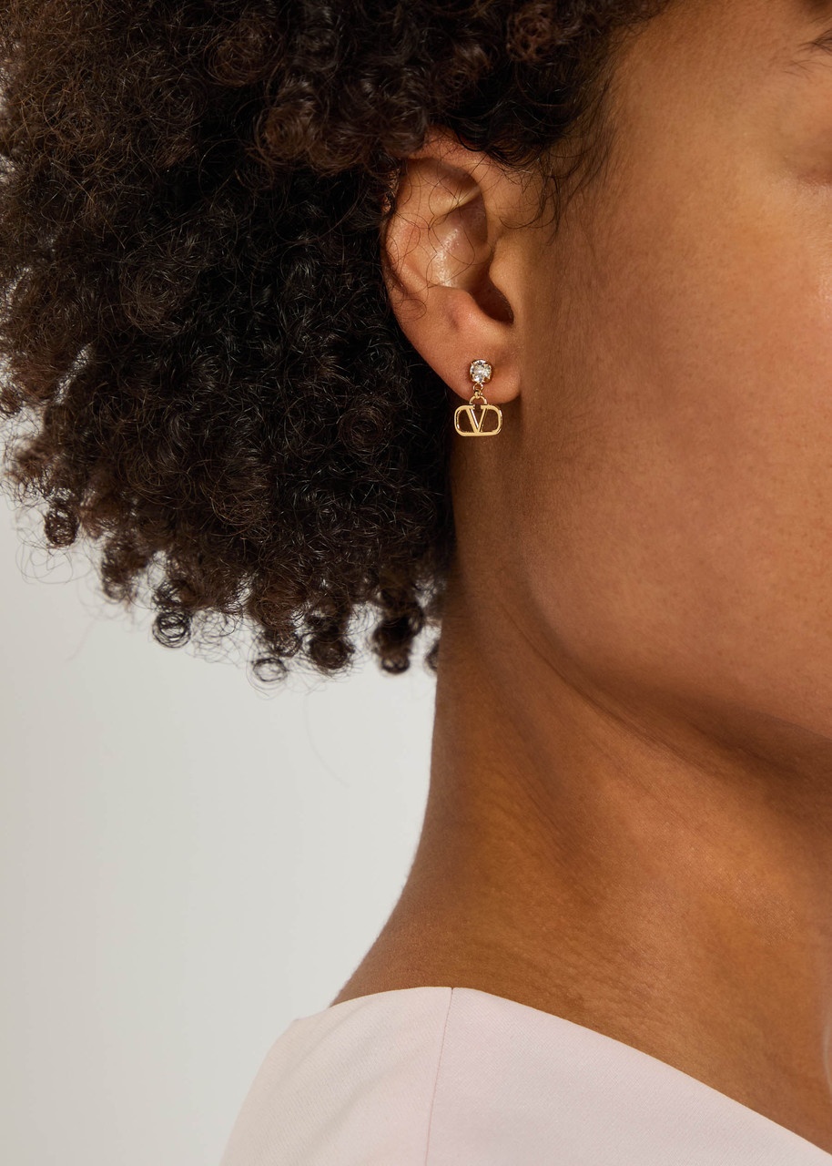 Valentino Garavani Vlogo Drop Earrings - 2