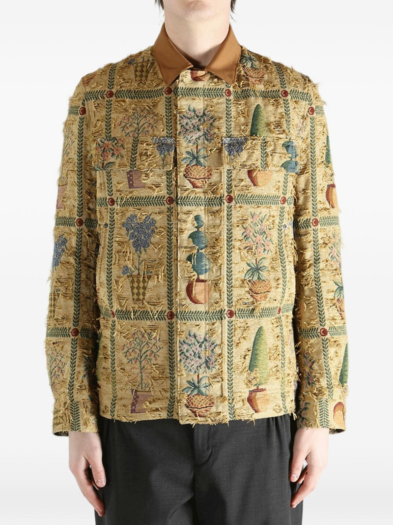 Junya Watanabe MAN fringed print jacket outlook