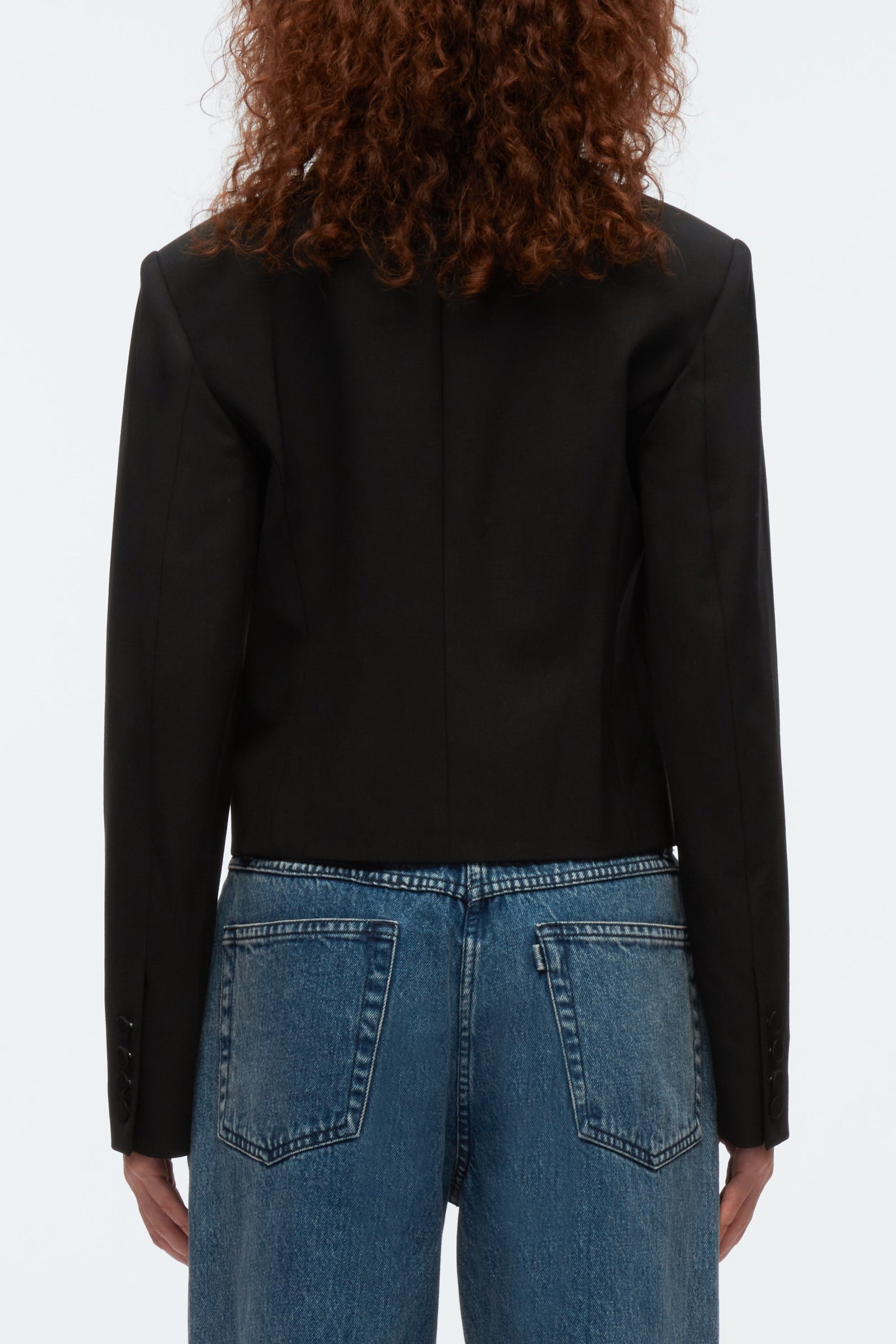 Cropped Tuxedo Blazer - 4