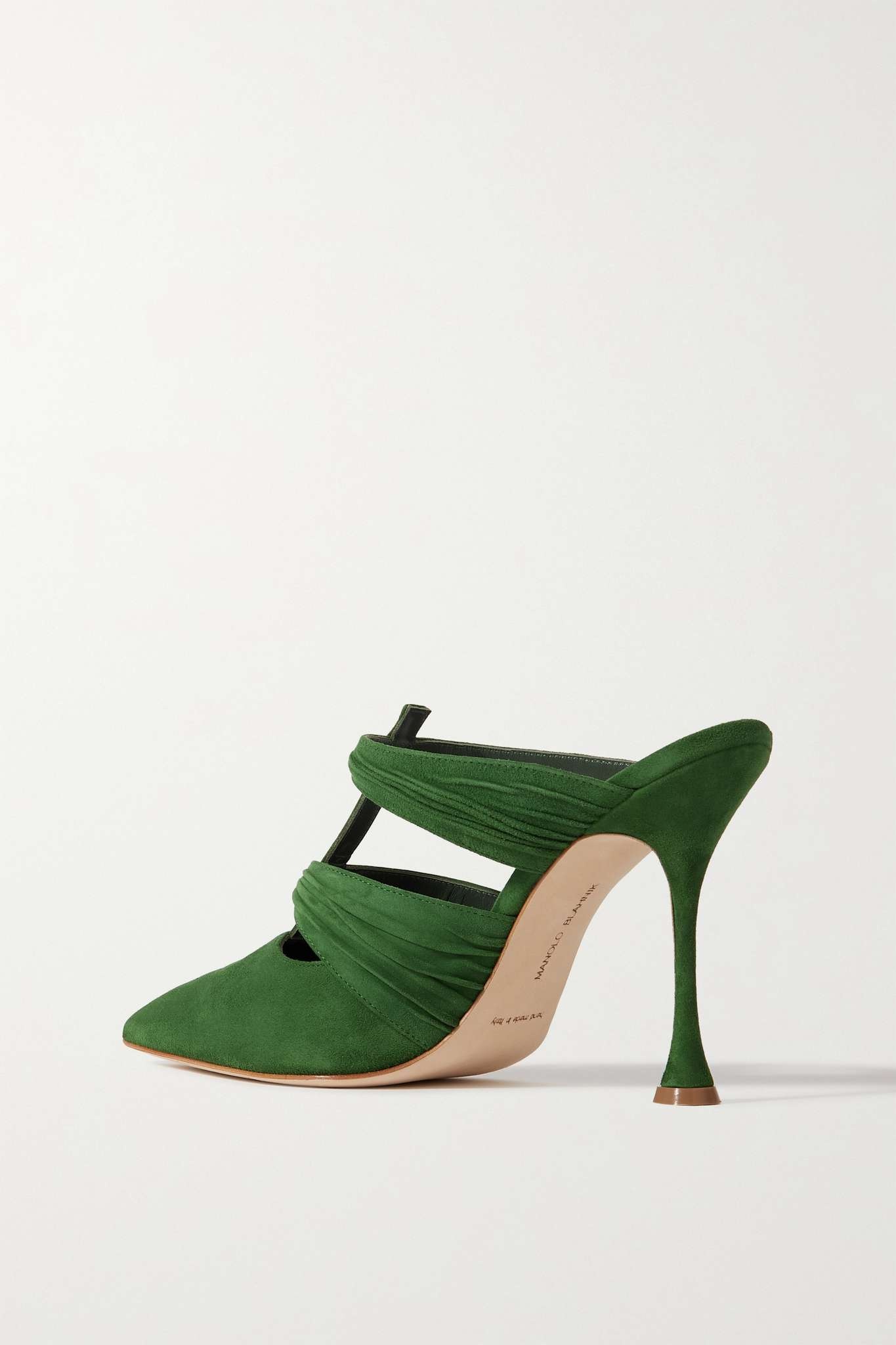 Kerua 105 cutout gathered suede mules - 3