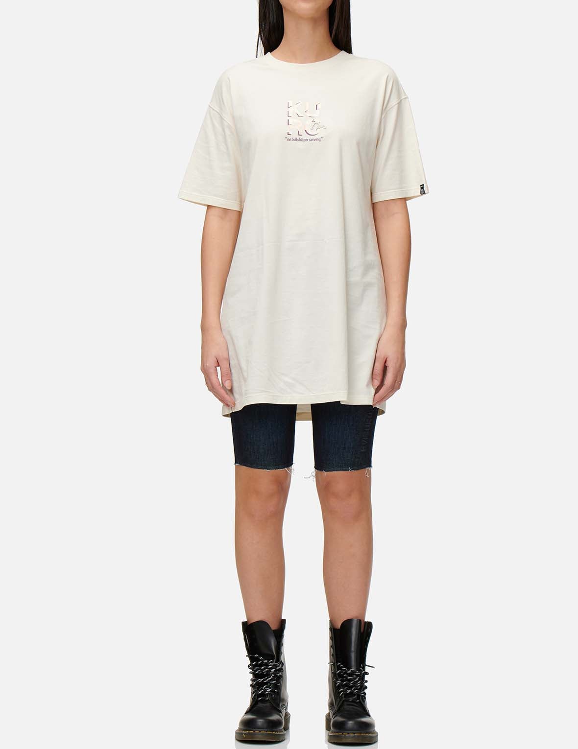 Ukiyo-E Infused Logo Label Print Oversized T-shirt - 6