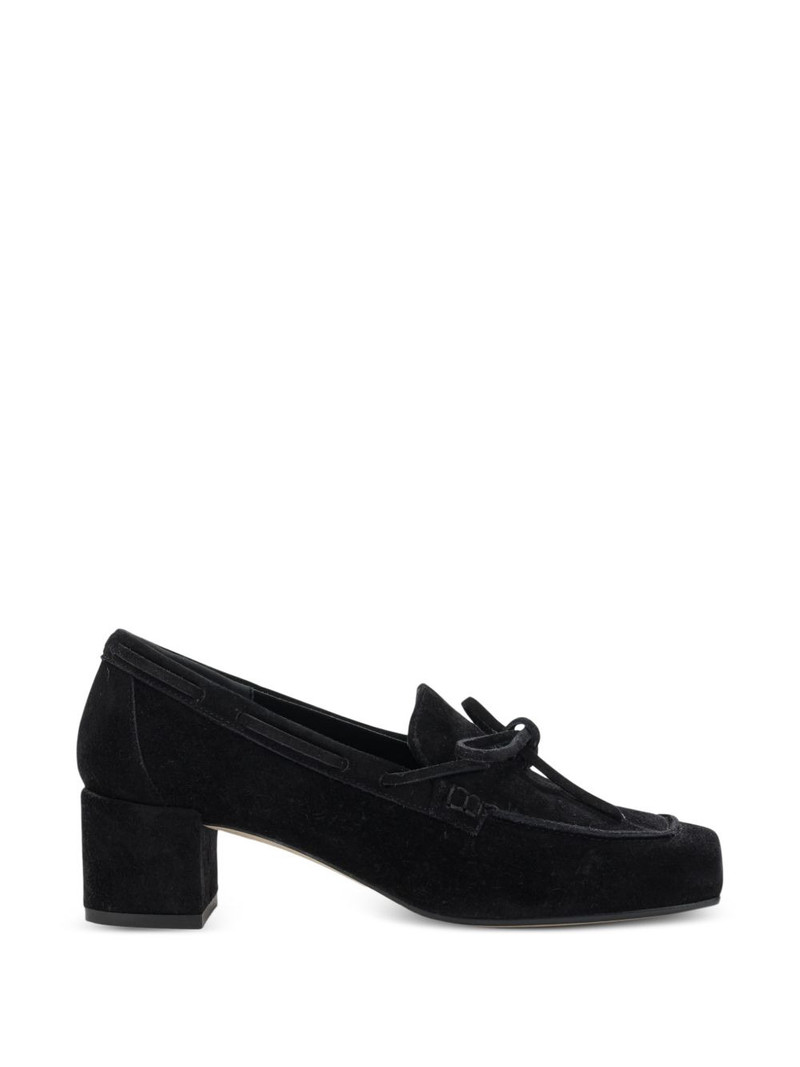 front-tie suede loafers 1