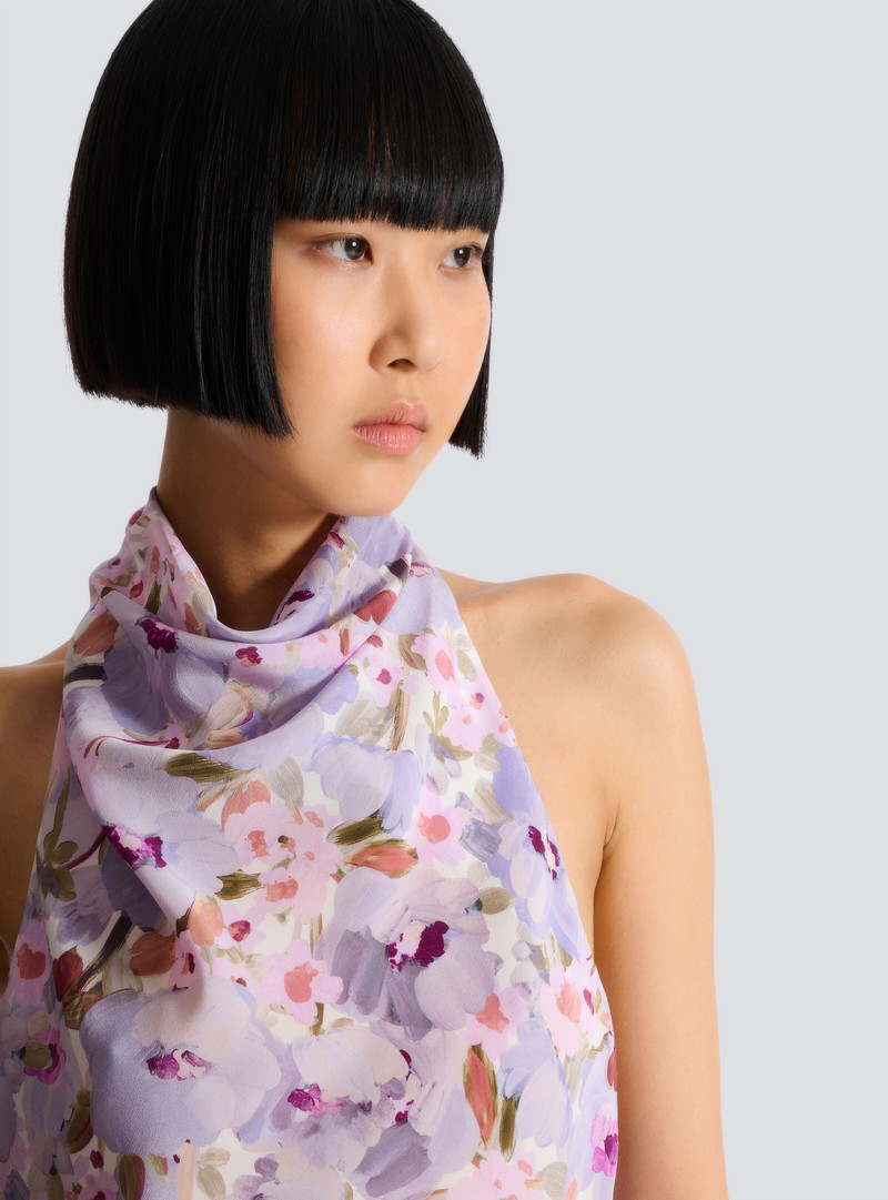 Sleeveless top with Poppy Flower print 7