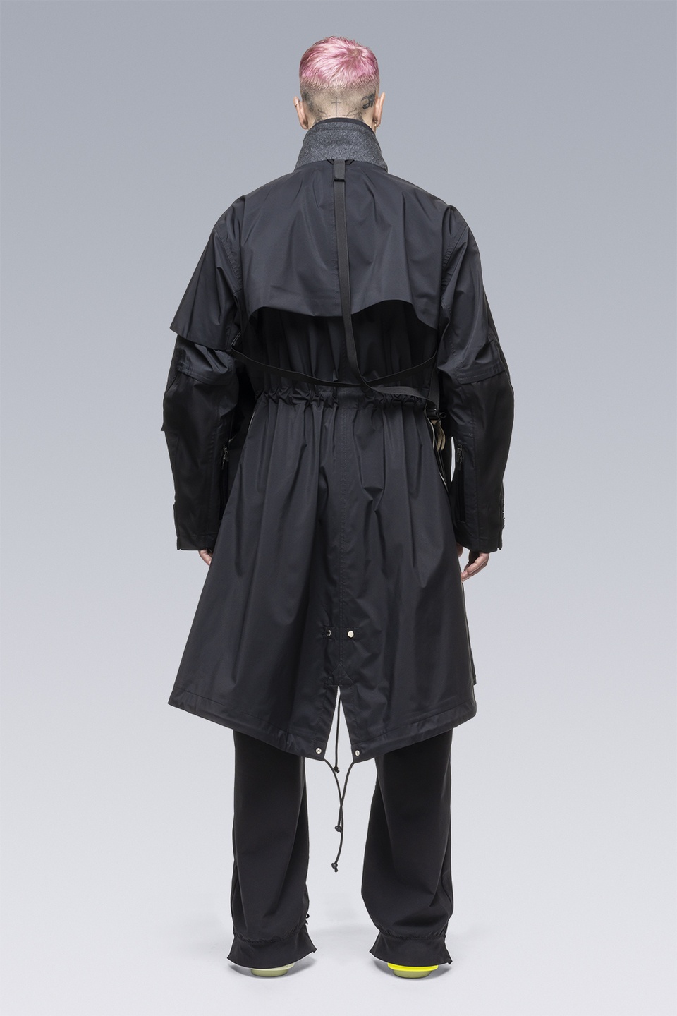 SAC-J2760 sacai / ACRONYM Trench Coat Black - 5