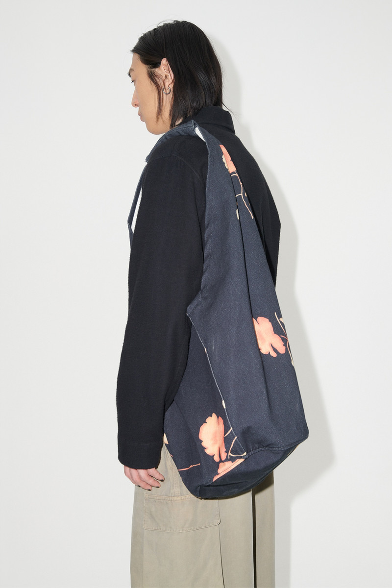 Drip Bag Nocturnal Flower Printed Denim 3