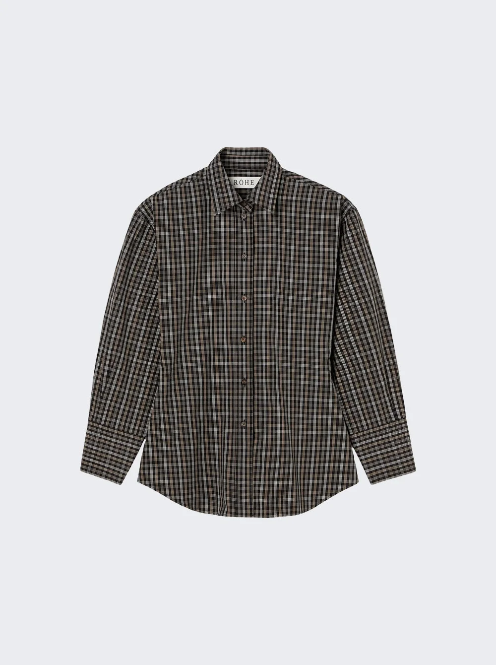 Shaped Check Shirt Black And Brown Check - 1