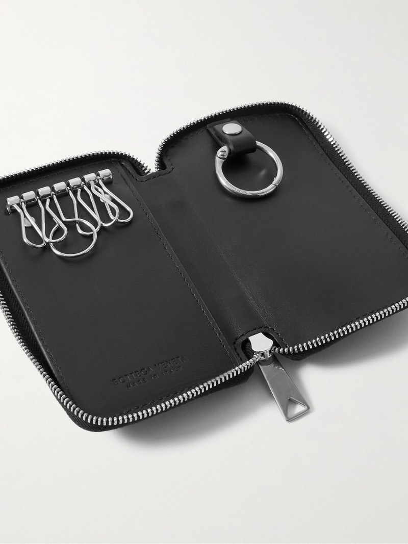 Intrecciato Leather Zip-Around Key Case 4