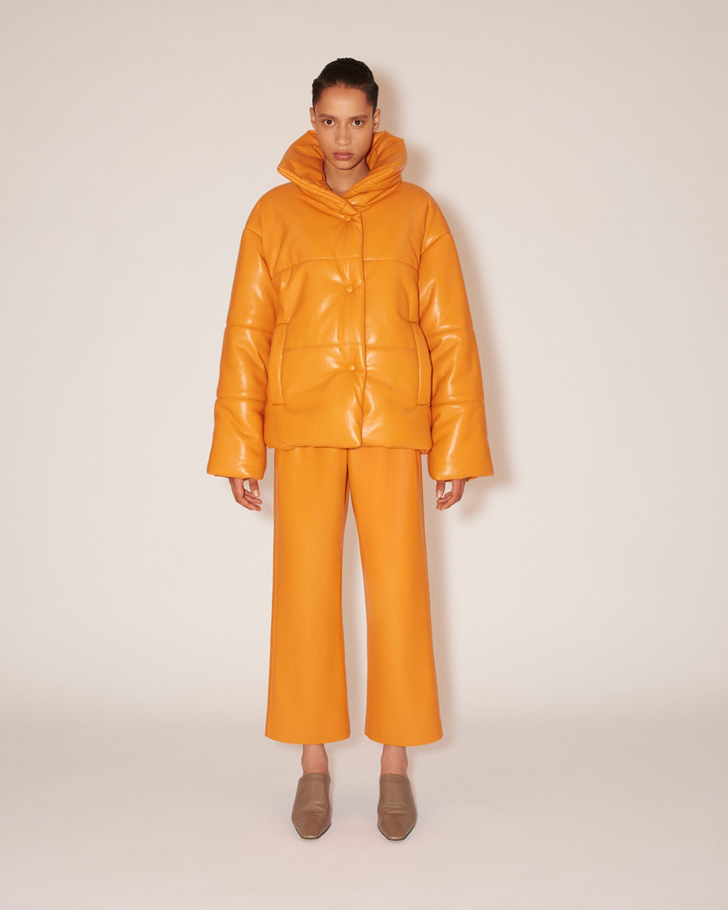 Nanushka HIDE - Vegan leather puffer jacket - Orange outlook