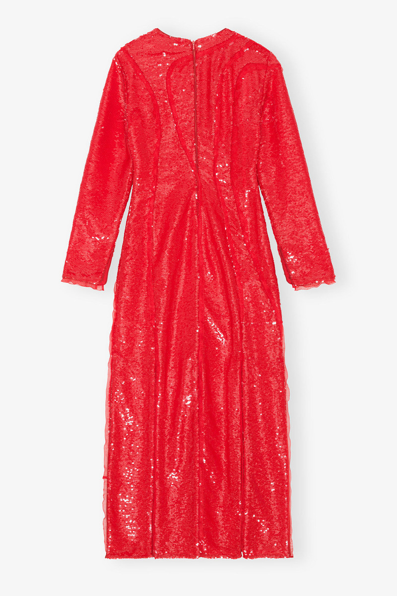 RED SEQUINS MAXI DRESS 6