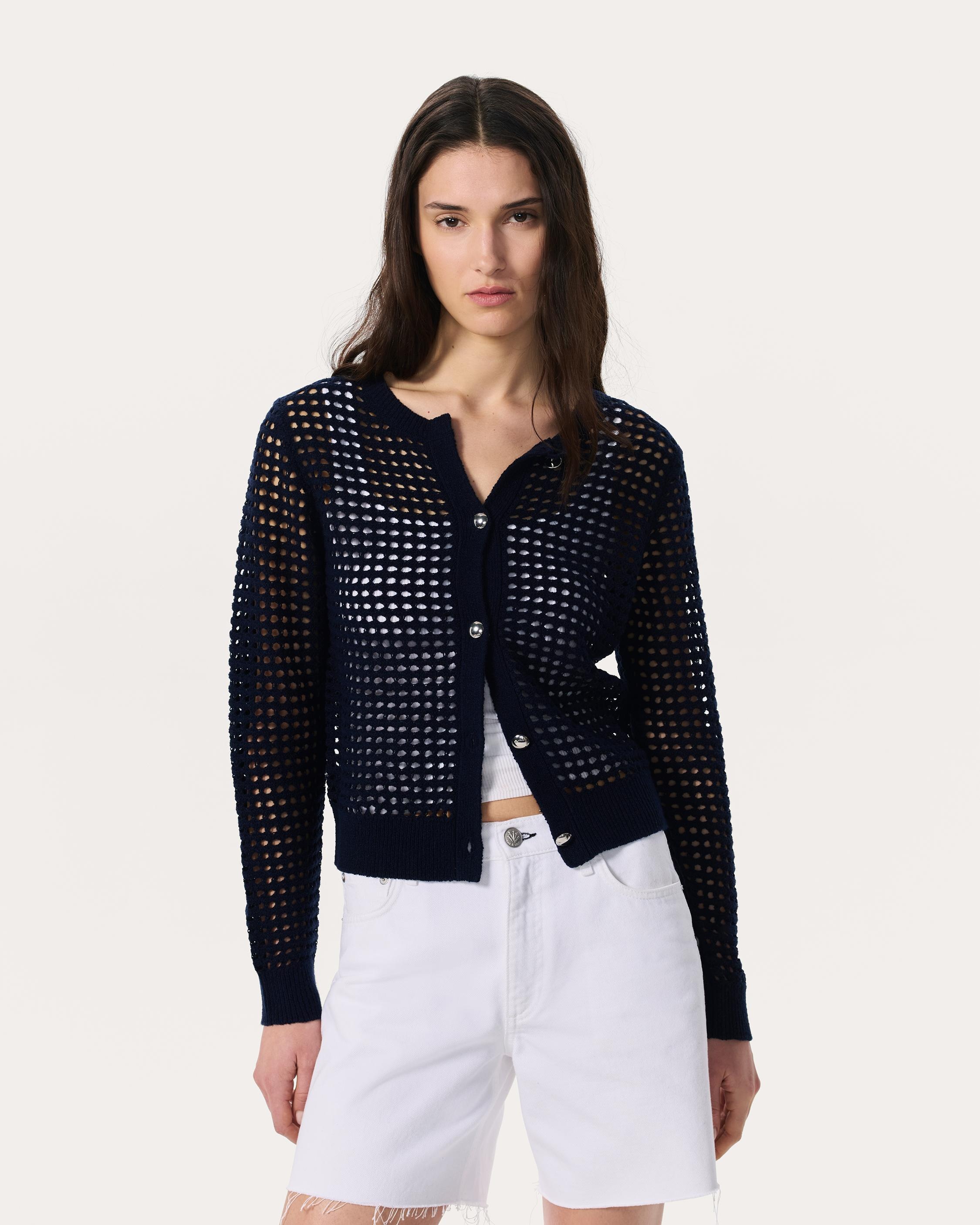 Ezra Open-Knit Cardigan - 2