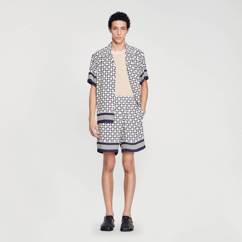Sandro SQUARE CROSS PATTERNED BERMUDA SHORTS outlook