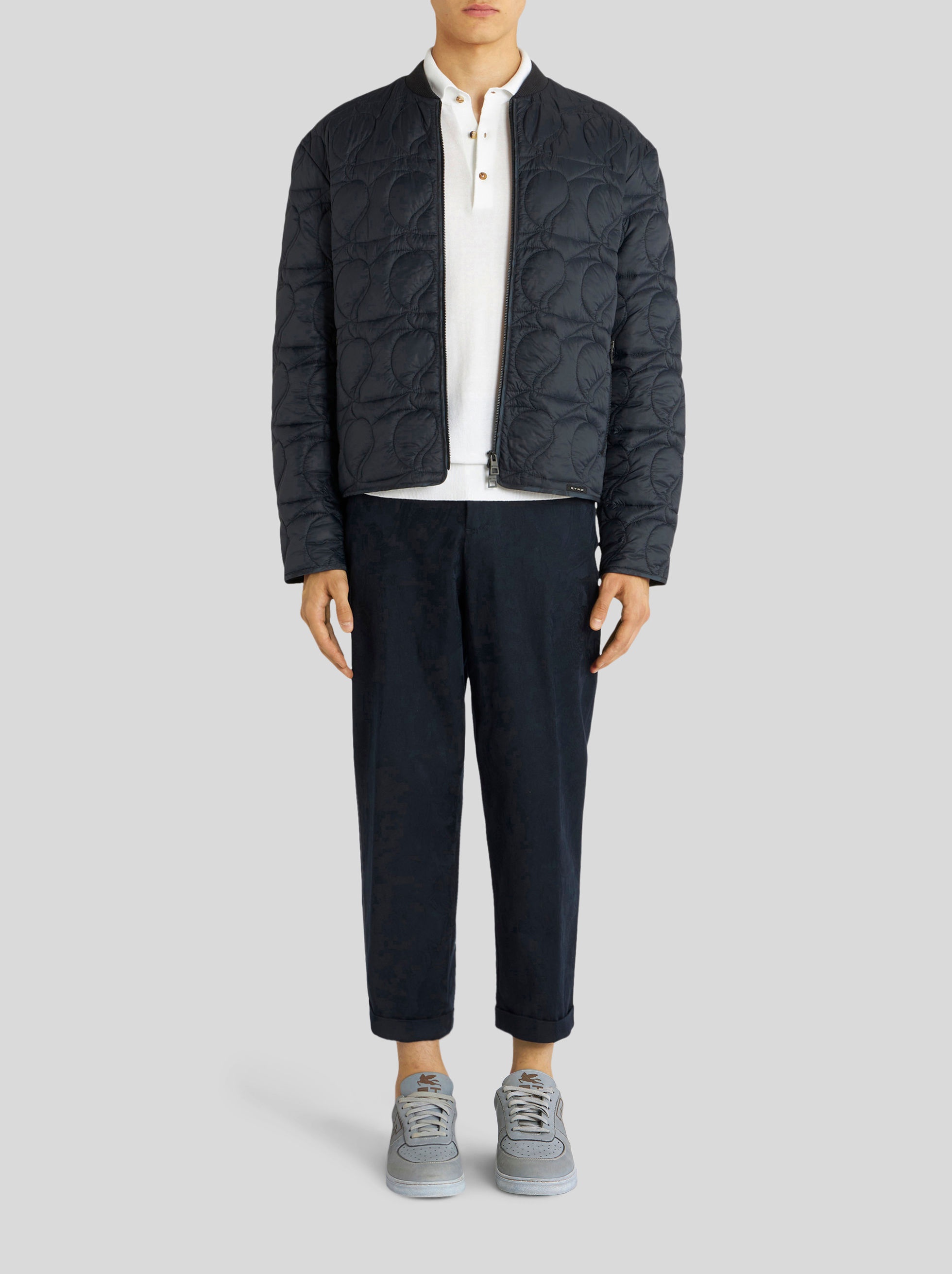 QUILTED PAISLEY DOWN BOMBER JACKET - 4