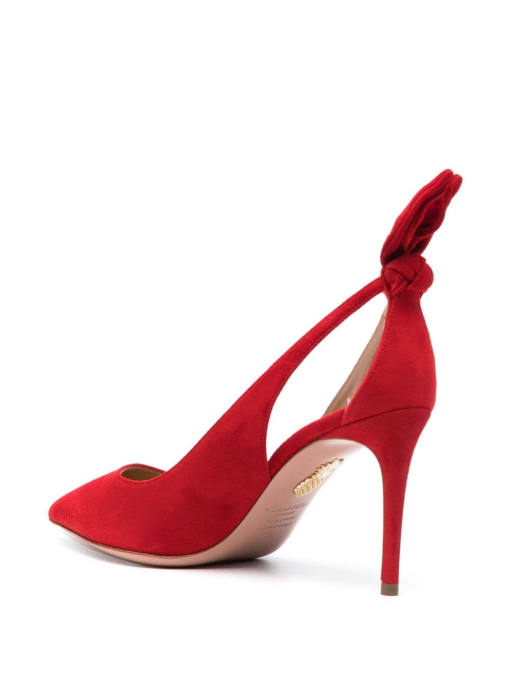 Bow Tie 85mm suede pumps - 3