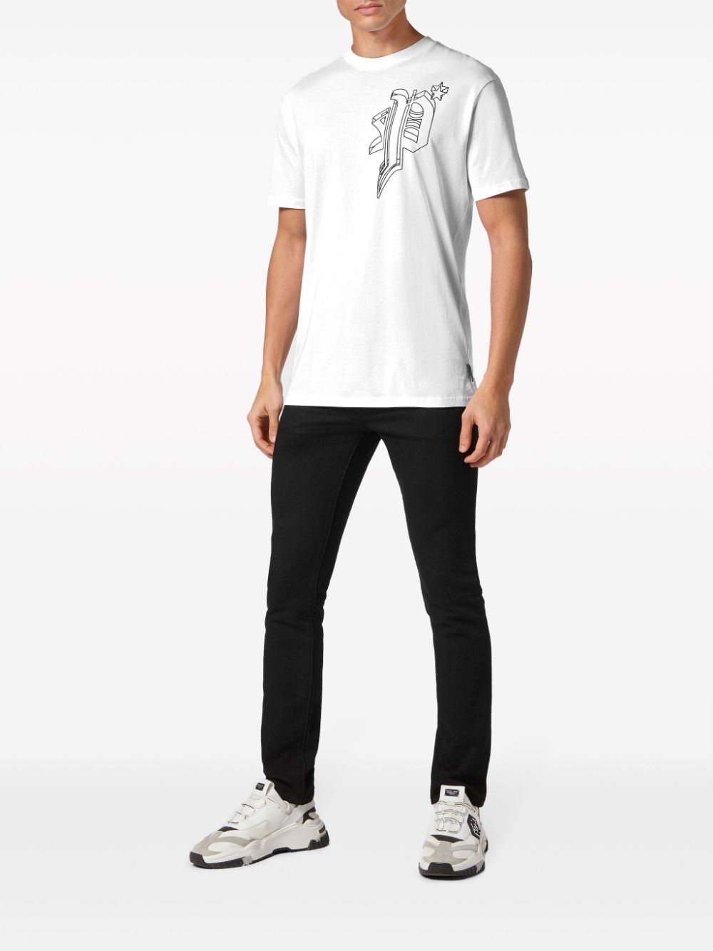 skull-print cotton T-shirt - 2