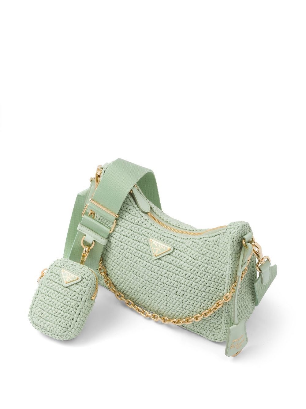 Re-Edition 2005 raffia shoulder bag - 6