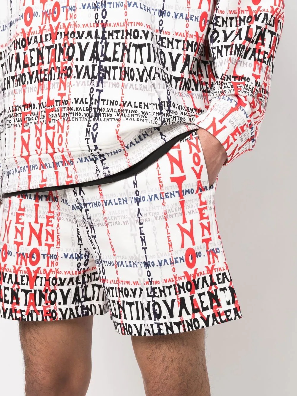 all-over logo-print track shorts - 5