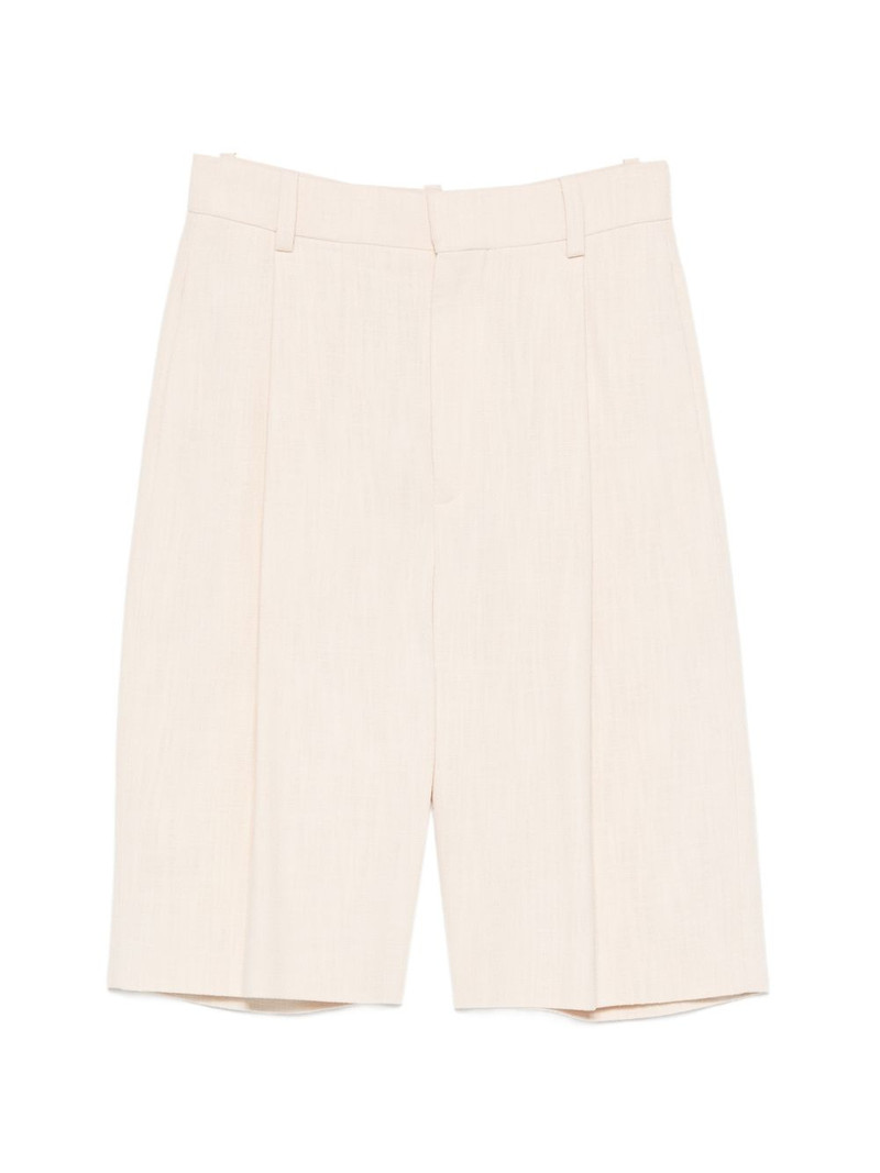 pleated tailored shorts 1