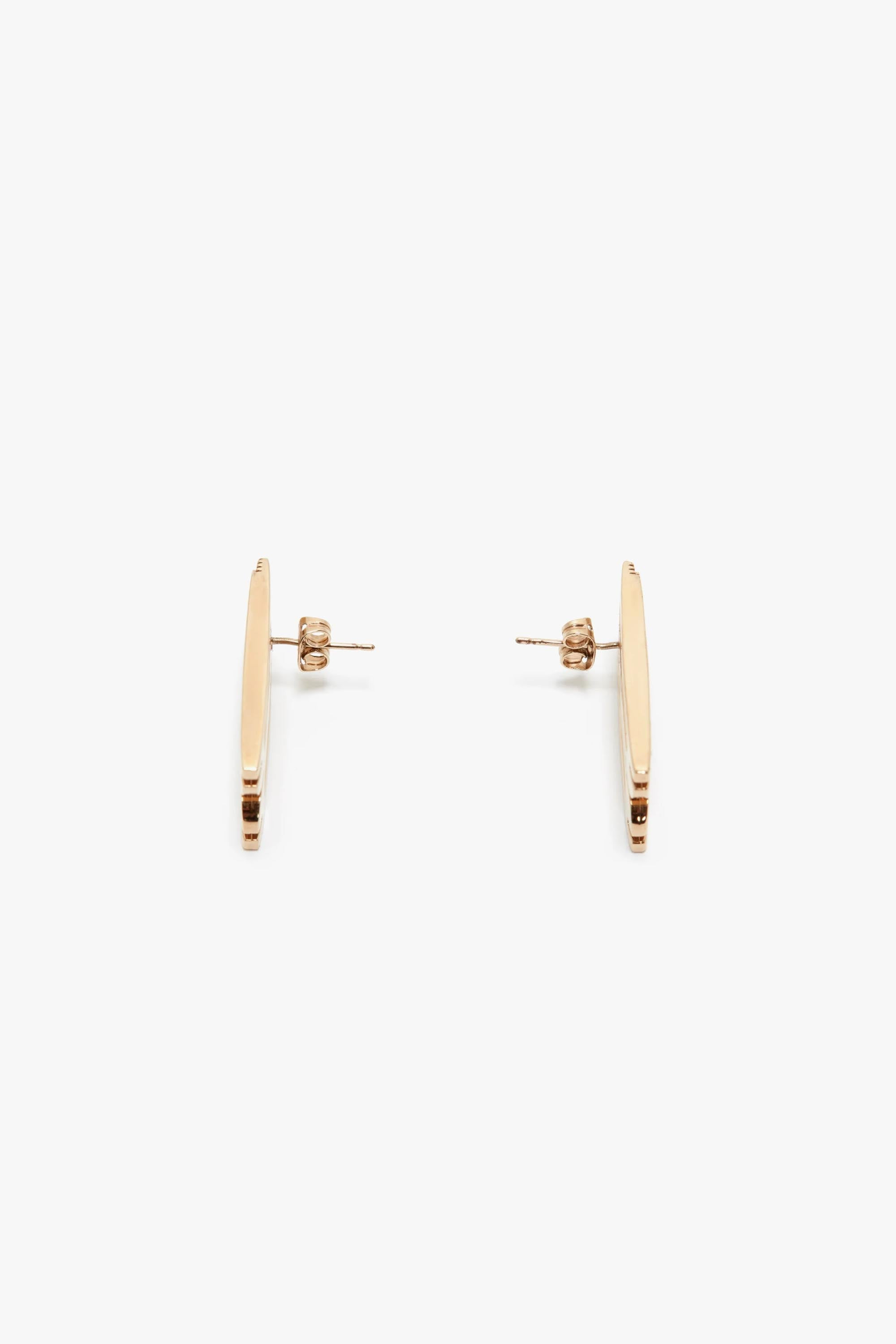 Exclusive Frame Stud Earrings In Gold - 2