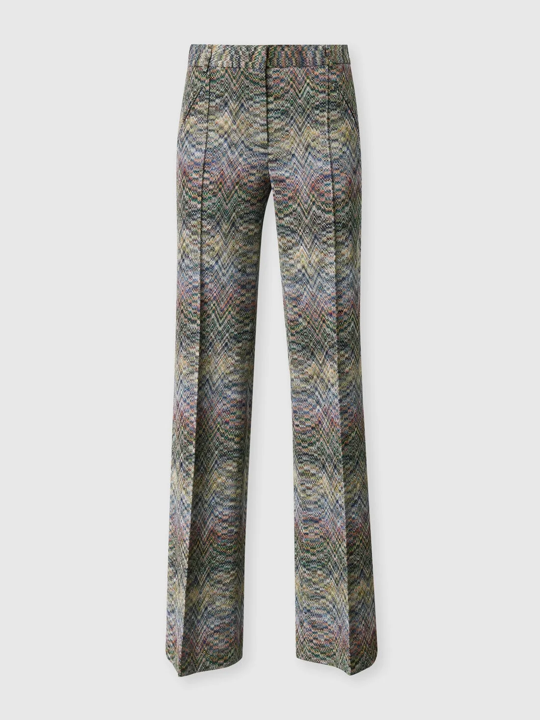Tailored space-dye viscose lamé trousers - 1