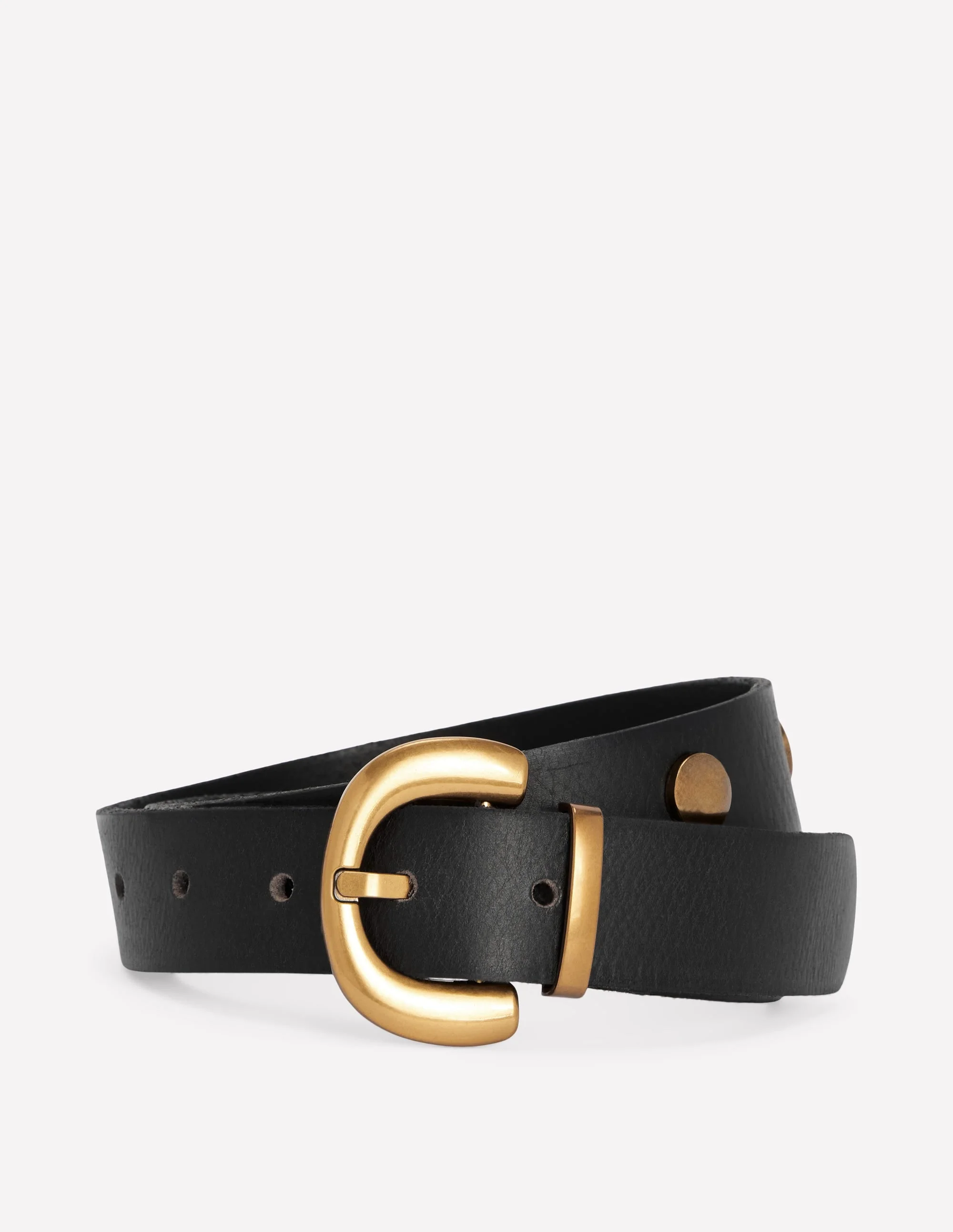 Stud Buckle Belt-Black - 1