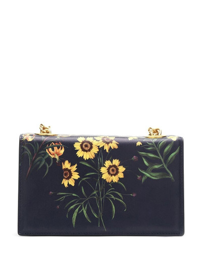 Oscar de la Renta printed floral-appliqué crossbody bag outlook