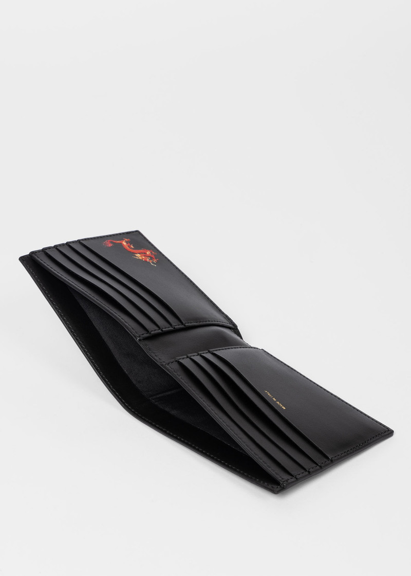 Black Leather 'Year Of The Dragon' Billfold Wallet 3