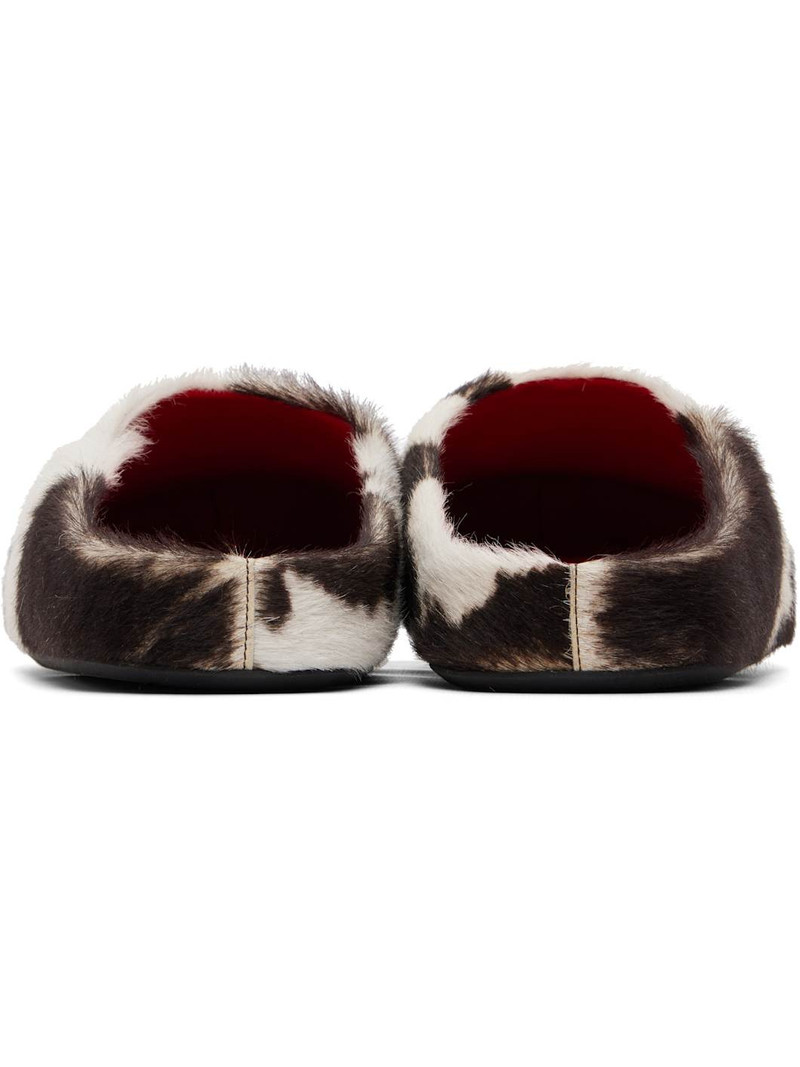 White & Brown Fussbett Sabot Slip-on Loafers 2