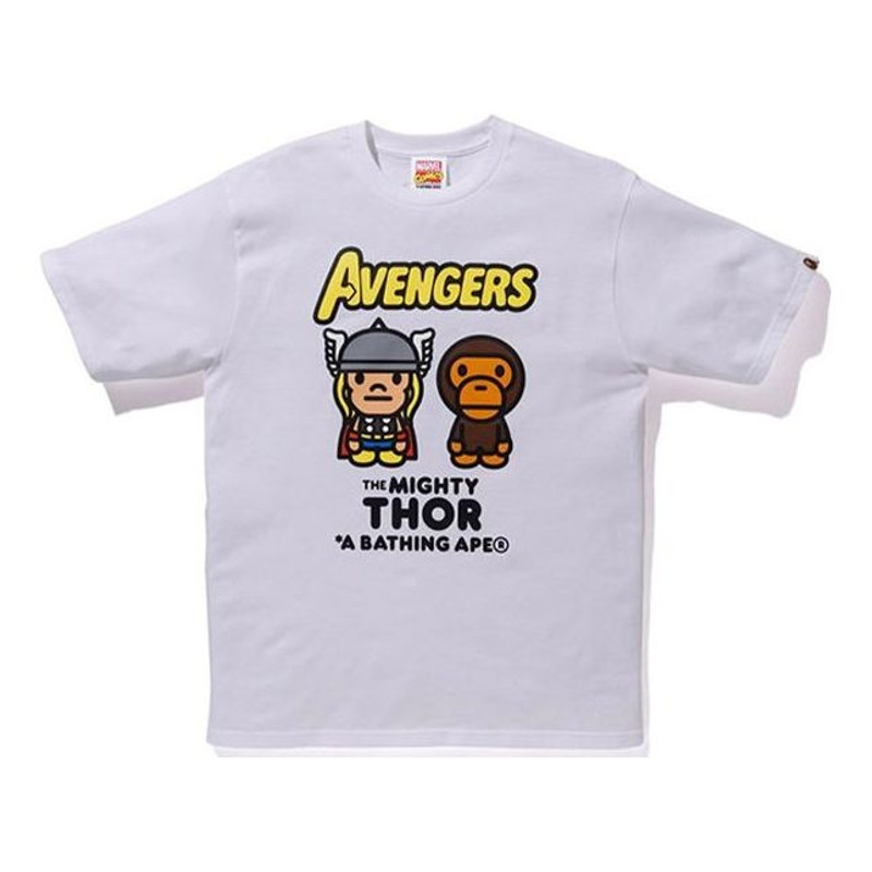 A Bathing Ape X Marvel Milo Mighty Thor Tee 'White' 2F23-110-906 1