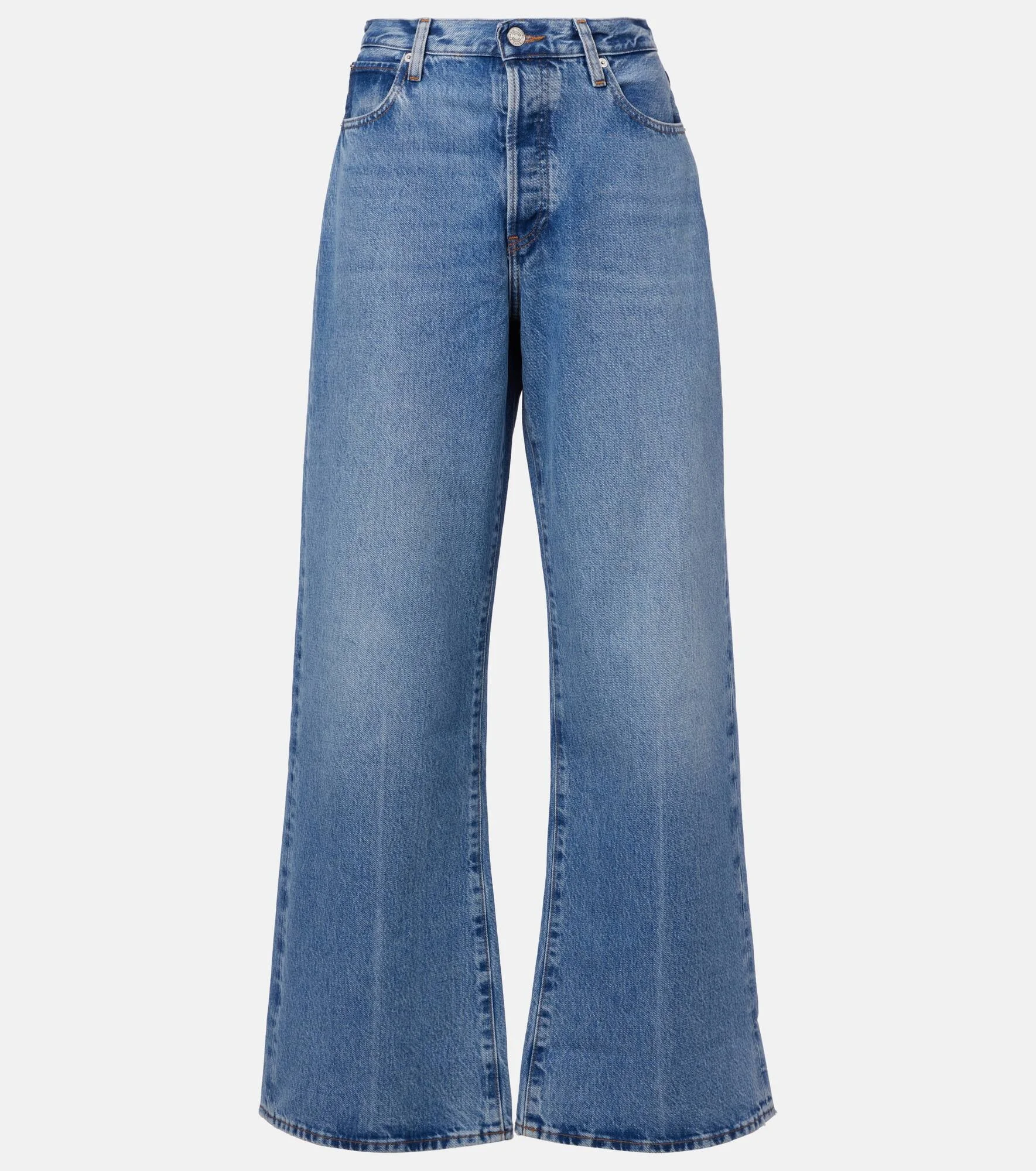 Loose mid-rise wide-leg jeans - 1