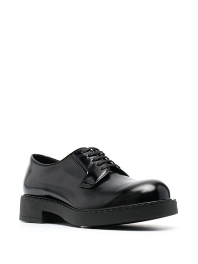 Prada polished-finish Derby shoes outlook