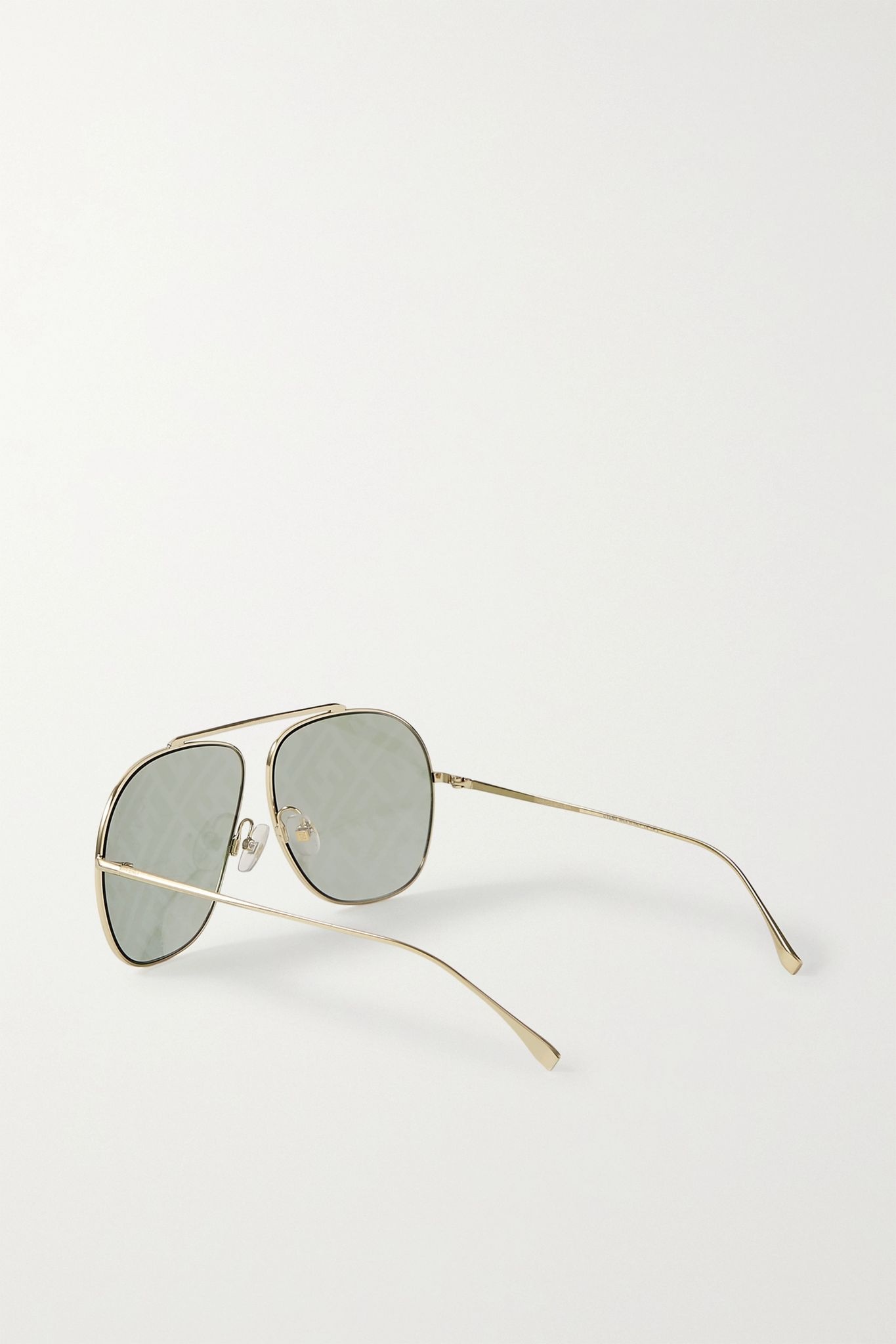 Aviator-style gold-tone sunglasses - 3