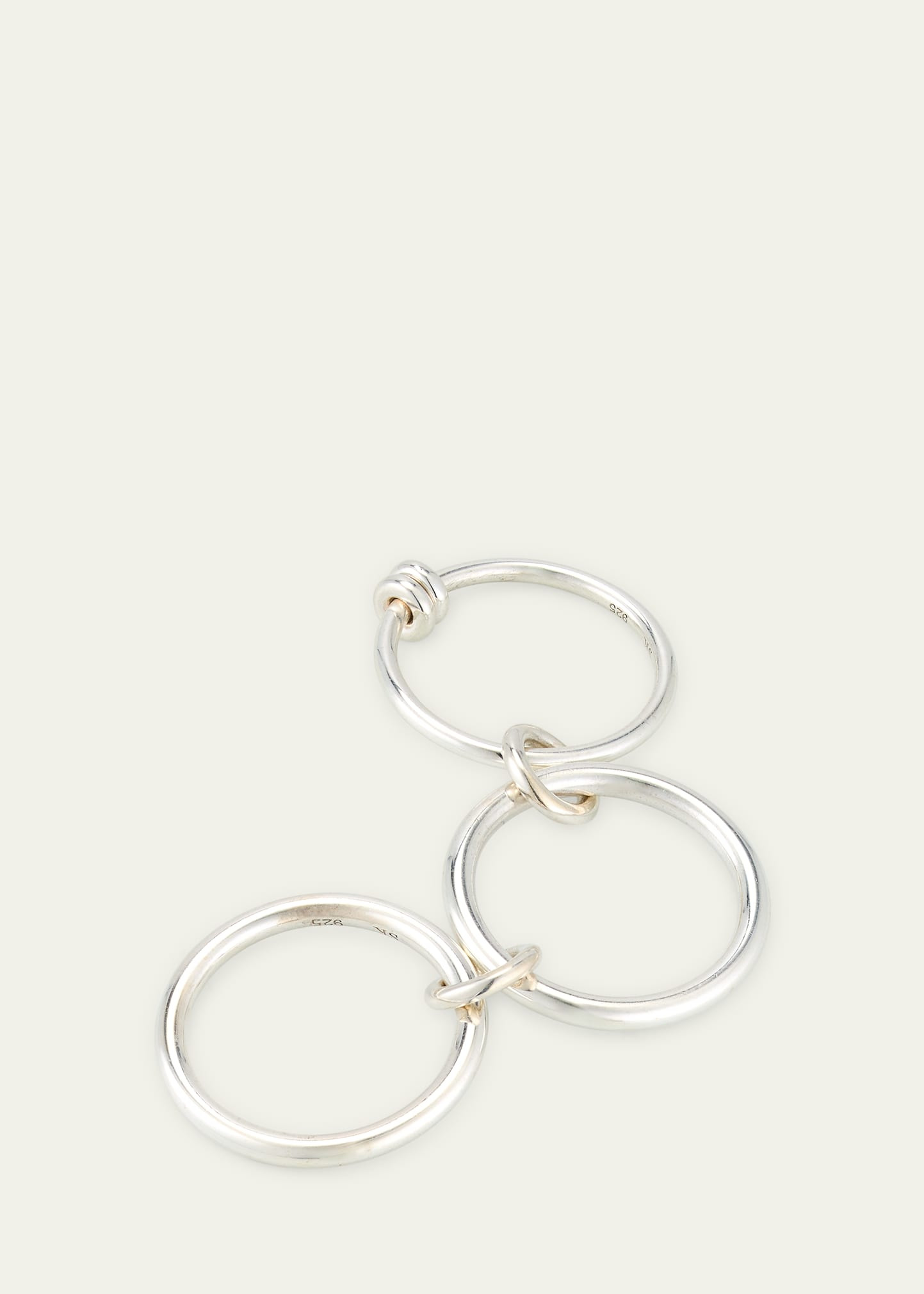 Three Link Ring with Connectors in Sterling Silver - 4