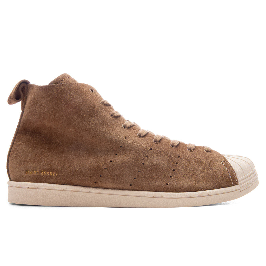 ADIDAS ORIGINALS X WALES BONNER SUPERSTAR HI - SUPPLIER COLOUR/CORE WHITE/NIGHT BROWN - 1
