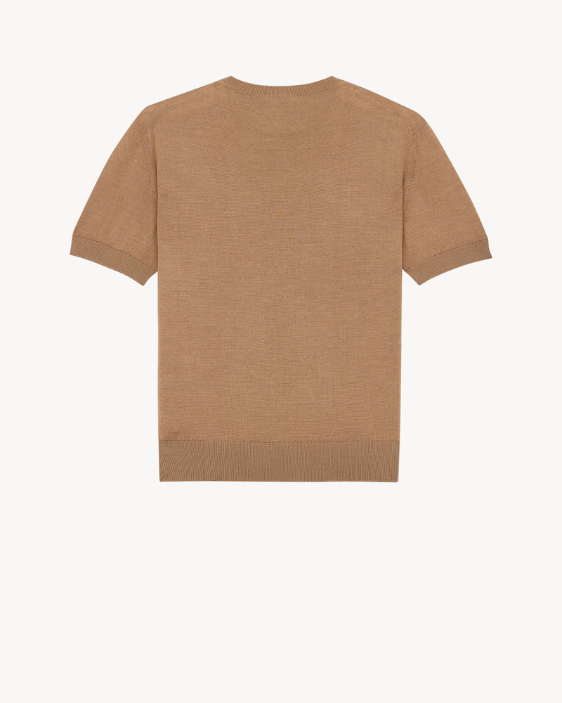SAINT LAURENT CREWNECK T-SHIRT IN CASHMERE, WOOL, AND SILK outlook