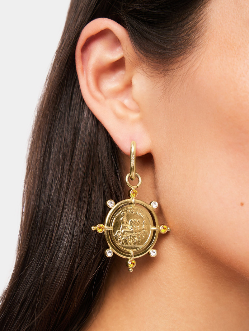 rabanne SUN DATE MEDAL EARRINGS outlook