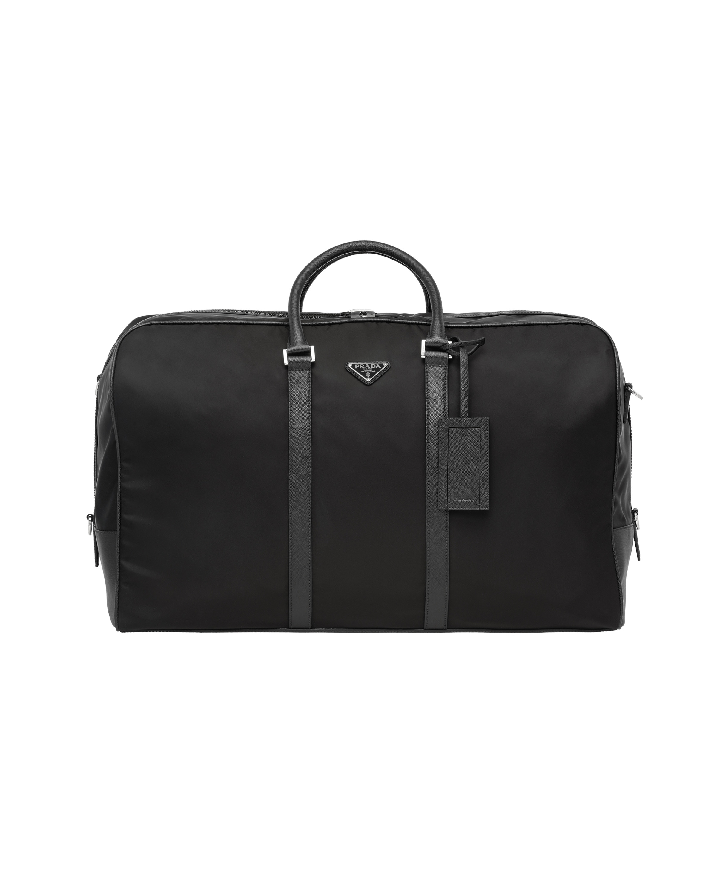 Re-Nylon and Saffiano leather duffle bag - 1