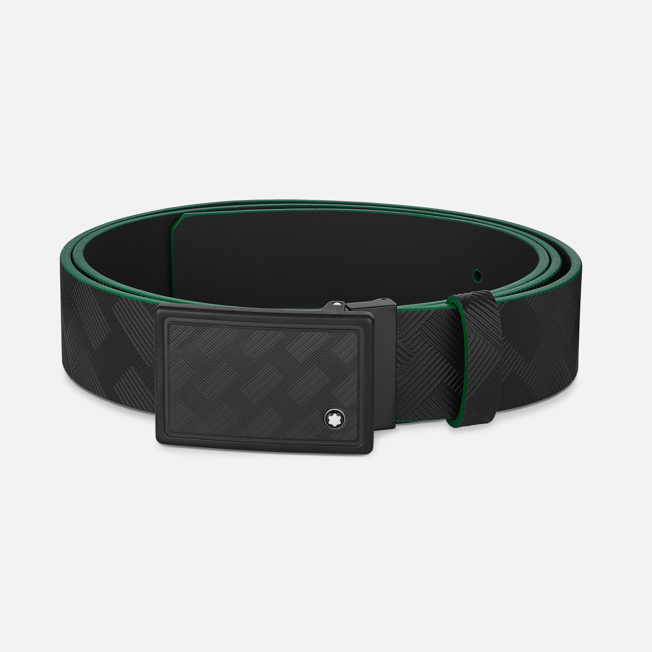Black 35 mm leather belt - 1