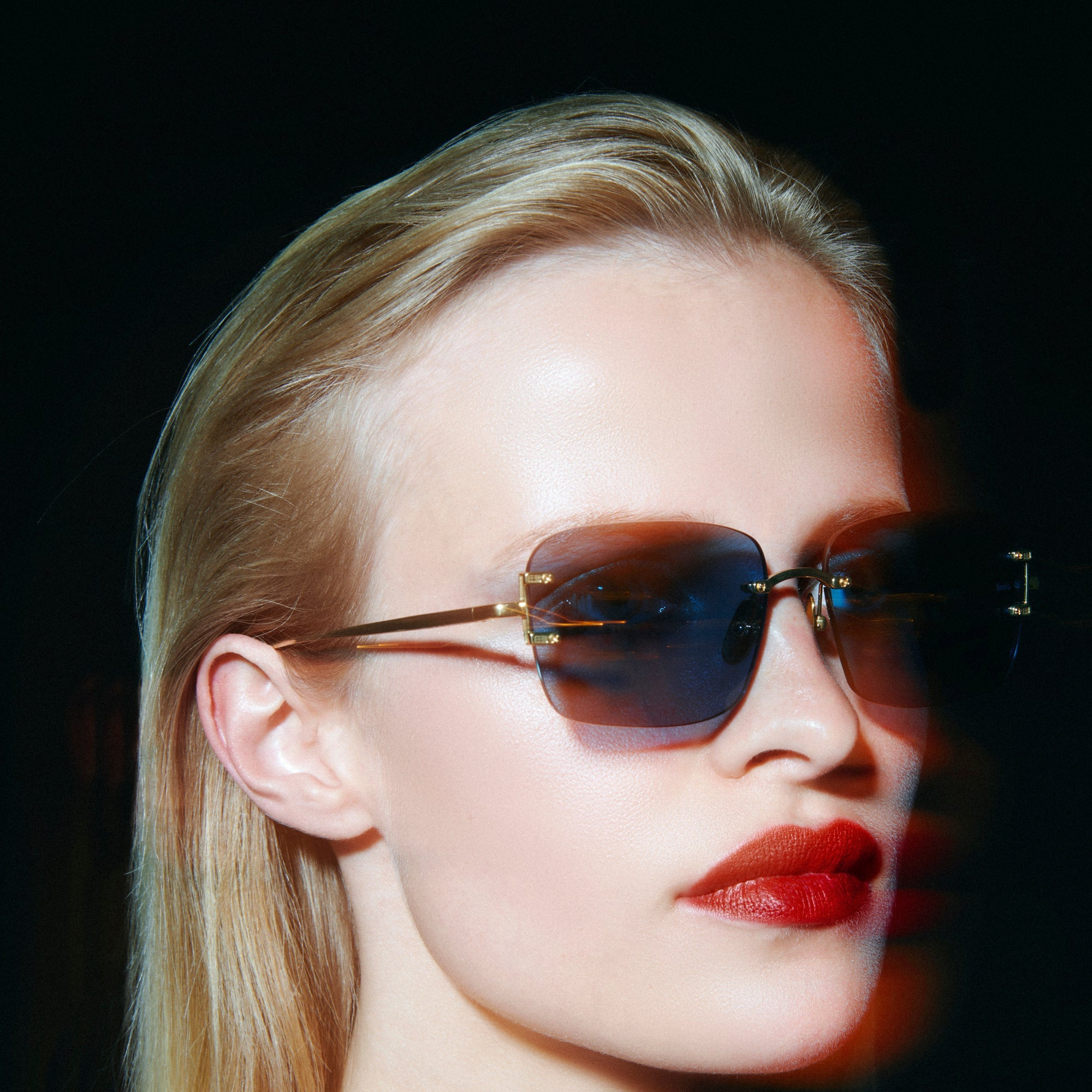 Men's Sasha Square Sunglasses in Yellow Gold - 6