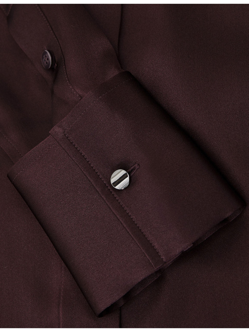 Ameira Concealed-Placket Long-Sleeve Silk Shirt 6