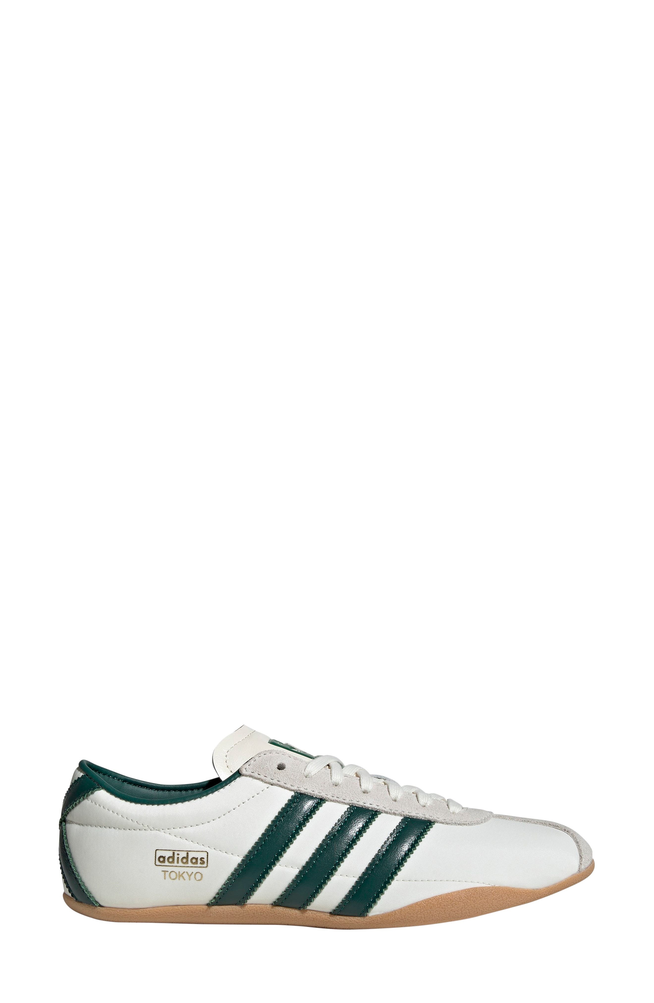 adidas Tokyo Low Top Suede Sneaker in Off White/Green/Gold at Nordstrom - 3