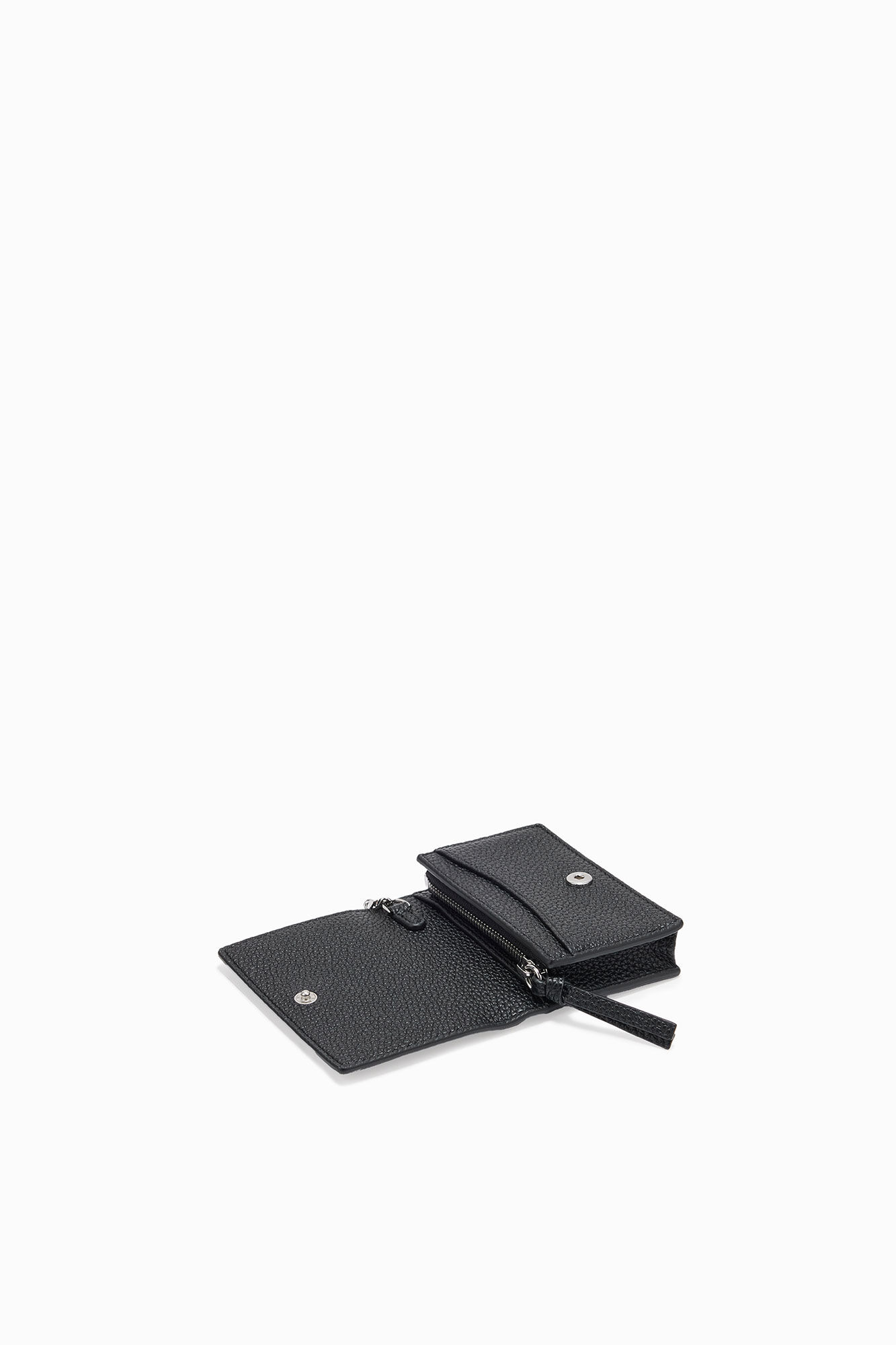 BLACK GRAINED GANNI BOU CARD HOLDER WITH FLAP - 3