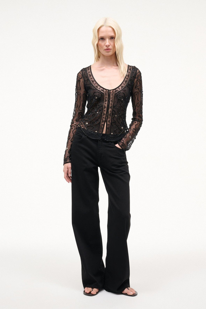 STAUD MILA TOP BLACK STARFISH 1
