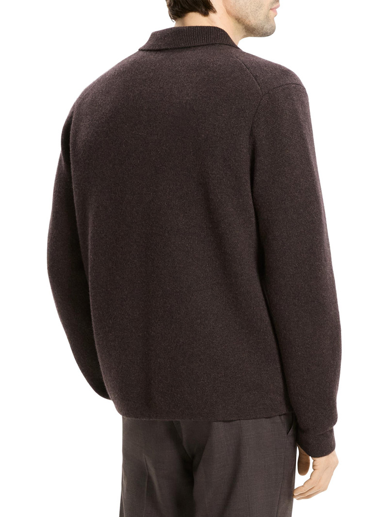 Men's Cameron Cashmere Cardigan - Brownwood Melange 6