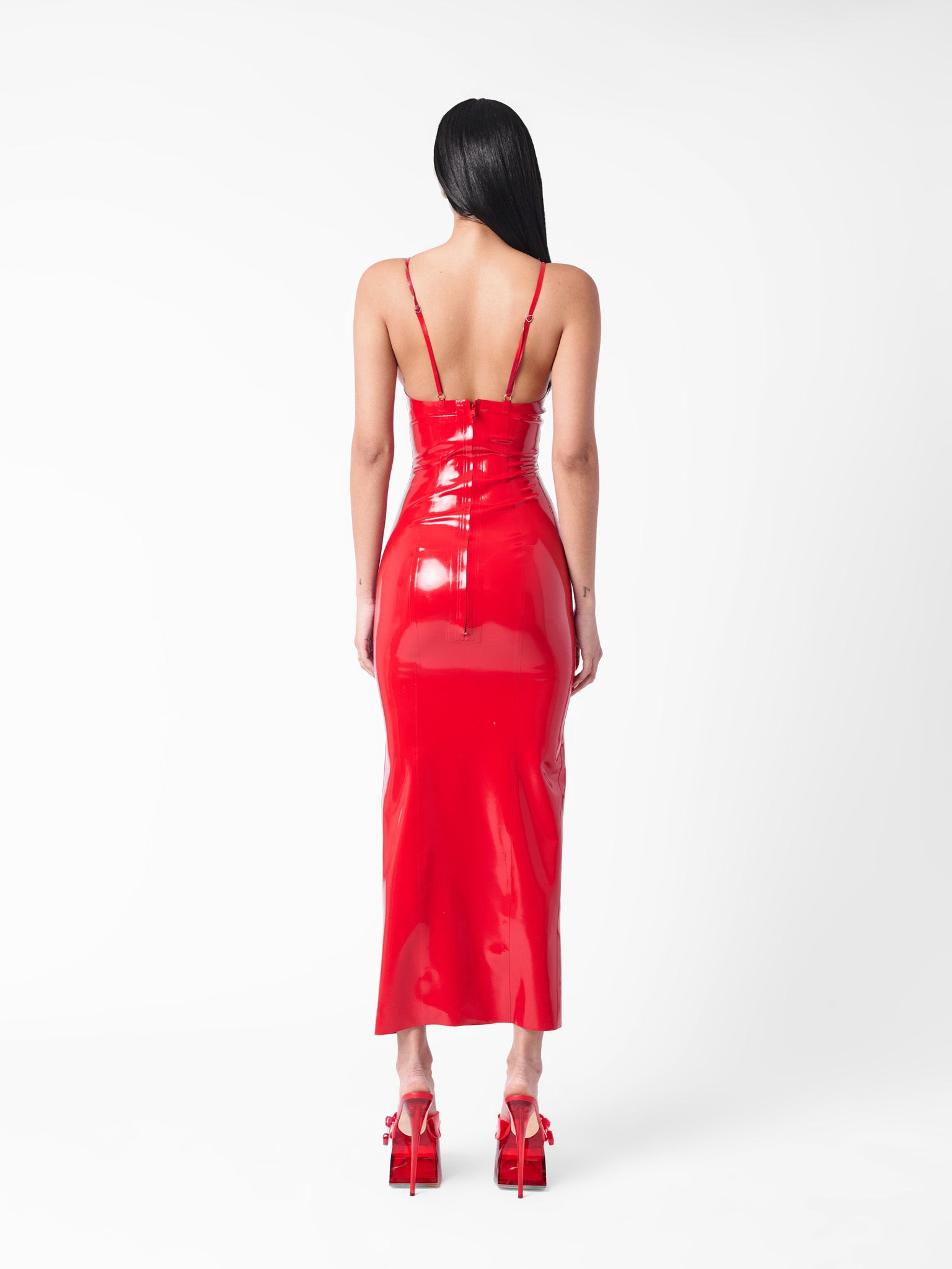 ROAST LATEX DRESS RED - 4