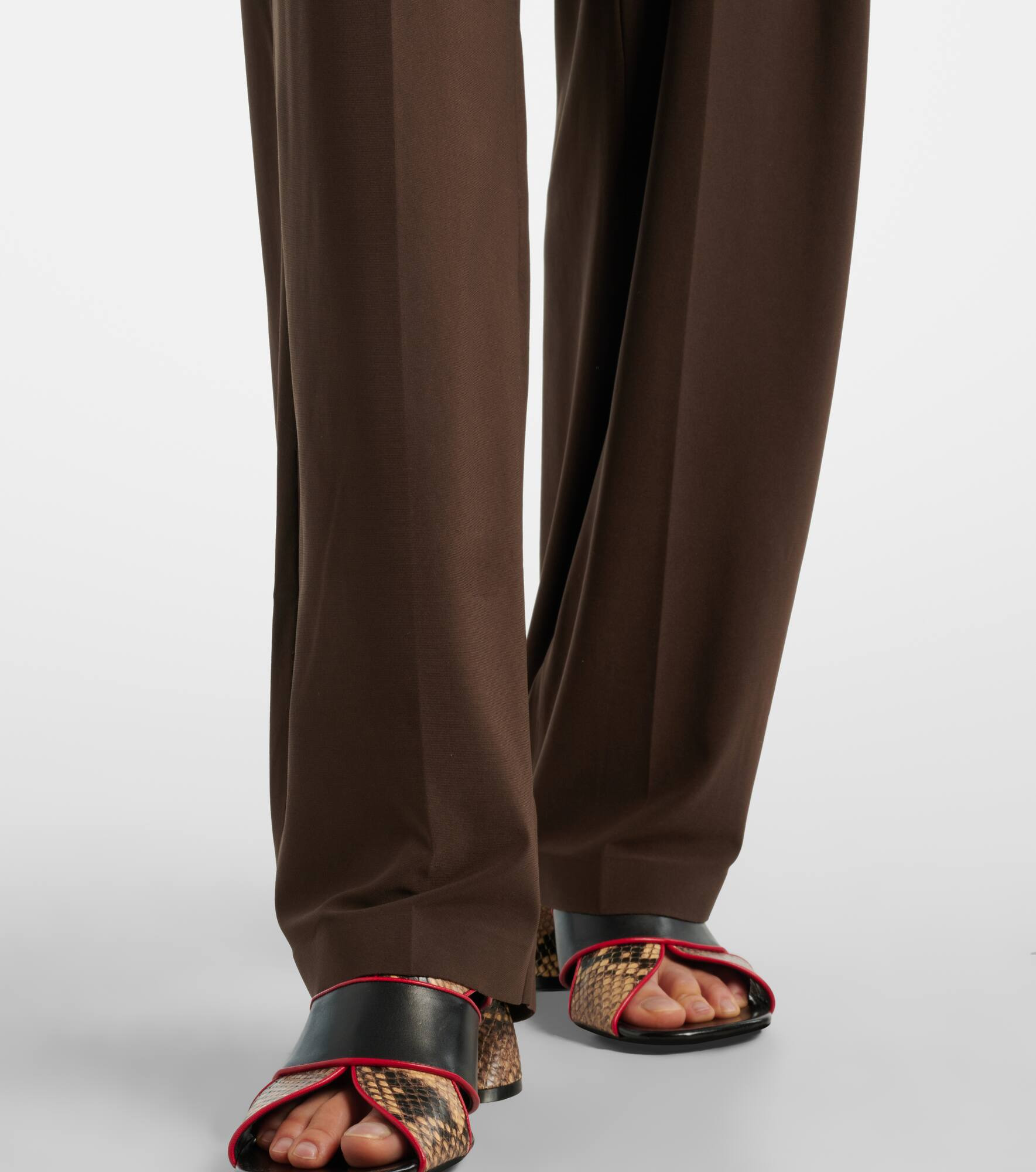 High-rise jersey wide-leg pants - 5