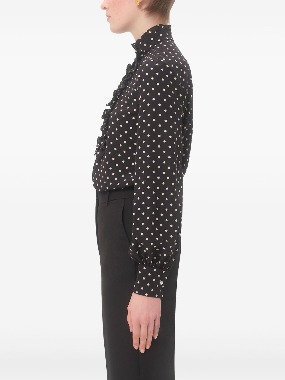polka-dot print shirt - 4