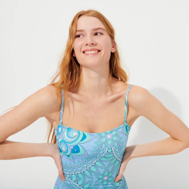 Women Bustier One-piece Swimsuit Mandala - 4