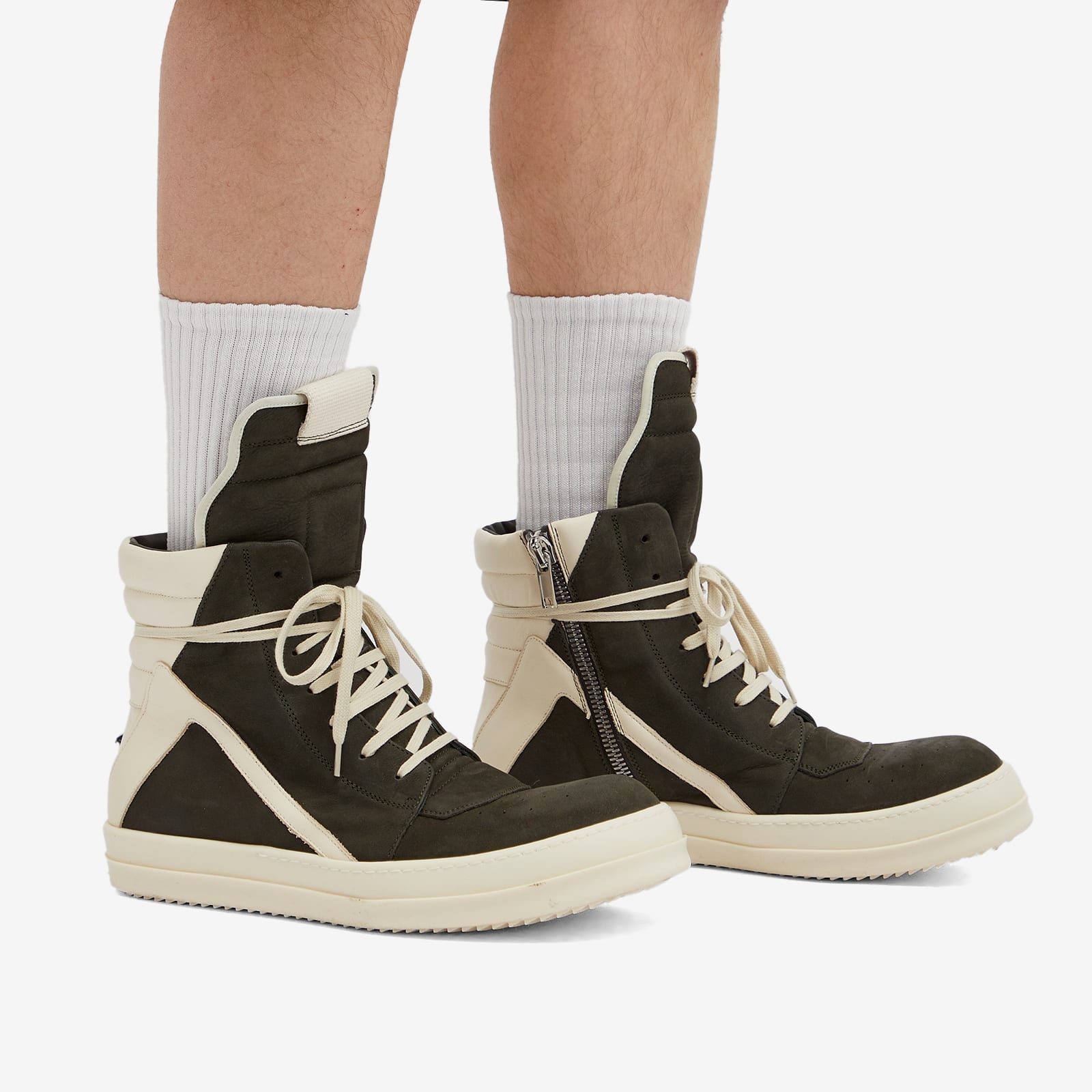 Rick Owens Nubuck Geobasket Sneakers - 6